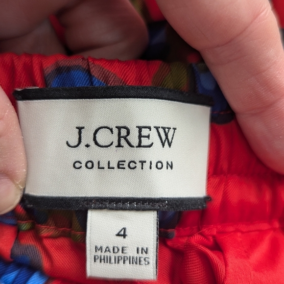 J Crew Women’s Drapey Pull-On Lattice Floral Preppy Satin Cropped Pant Slacks 4 - Picture 14 of 15